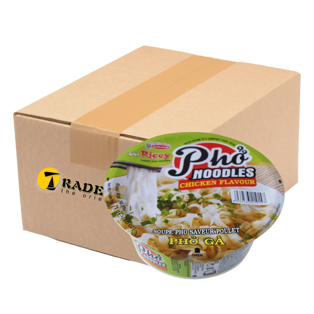 Acecook Oh! Ricey Instant Rice Noodle BOWL Chicken Flavour - 12x70g