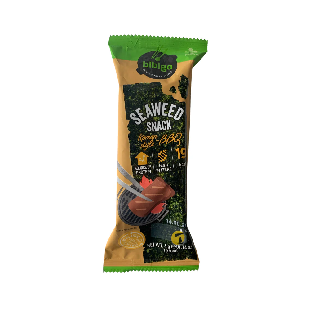 Bibigo Korean Style BBQ Seaweed Snack - 4g