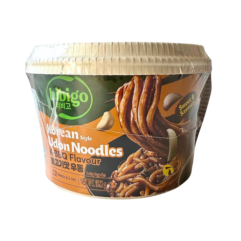 Bibigo Korean Style Udon Noodles Bowl K-BBQ Flavour - 187g