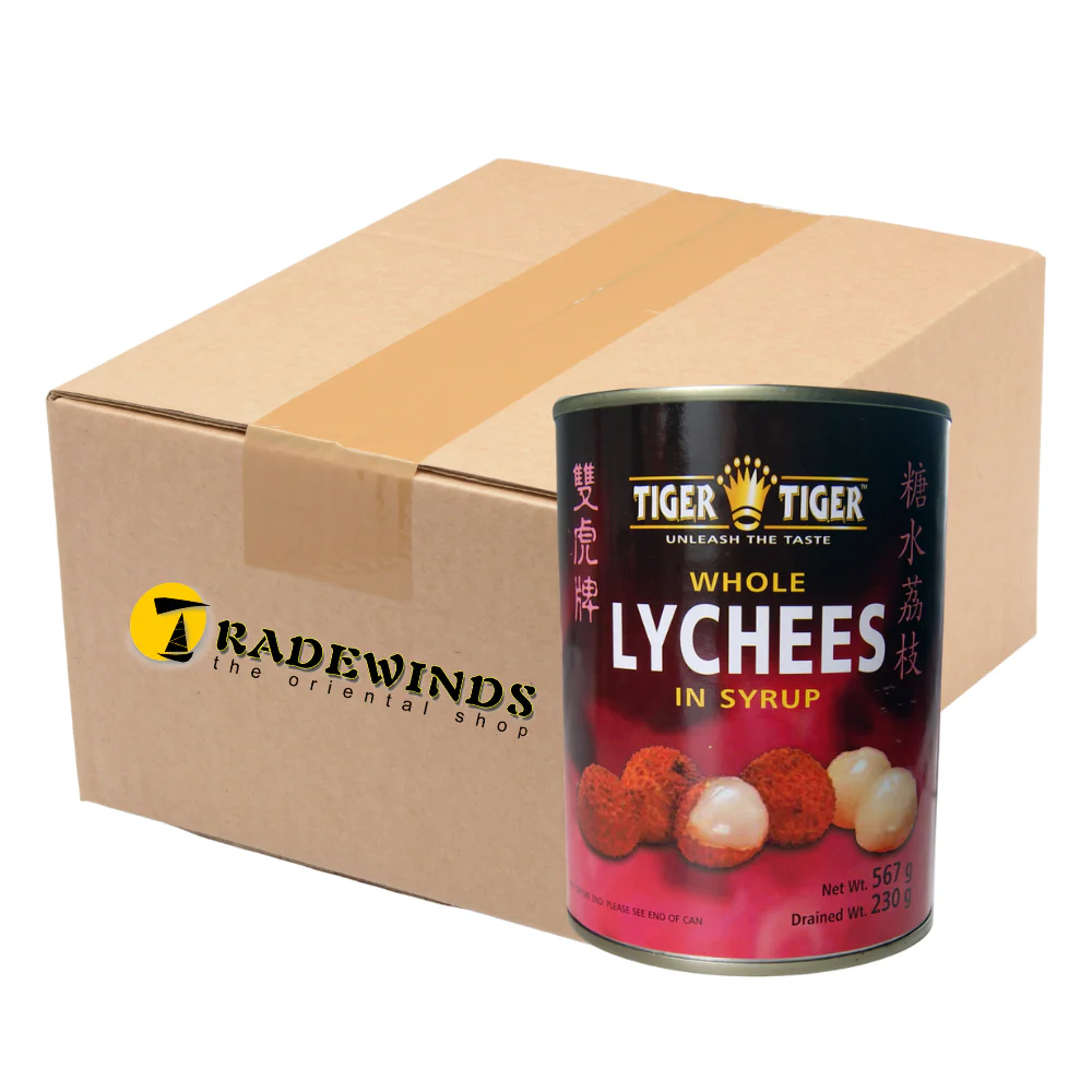 Tiger Tiger Whole Lychees in Syrup - 24x567g