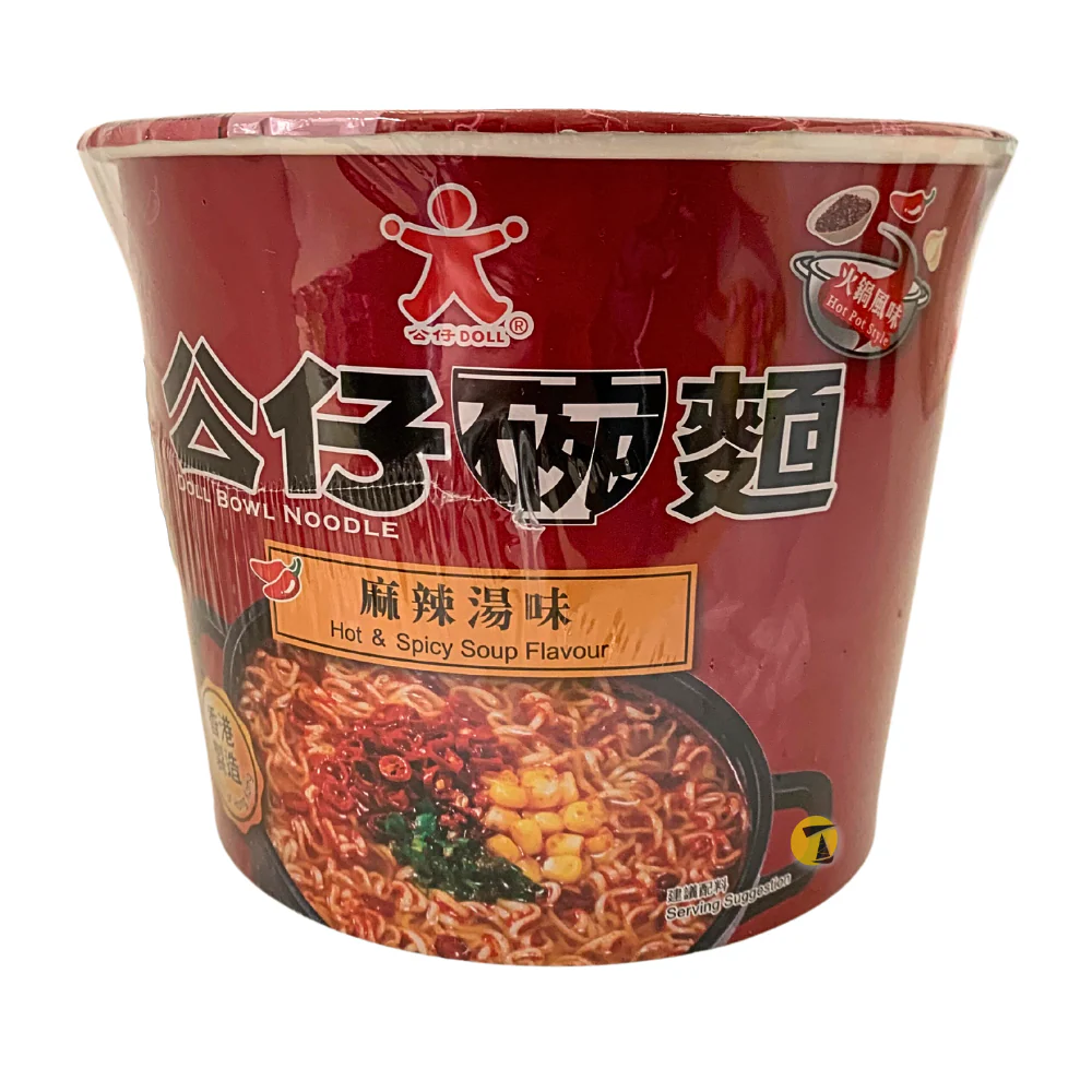 Doll Bowl Noodle Hot & Spicy Soup Flavour - 113g - BB: 20/02/2026