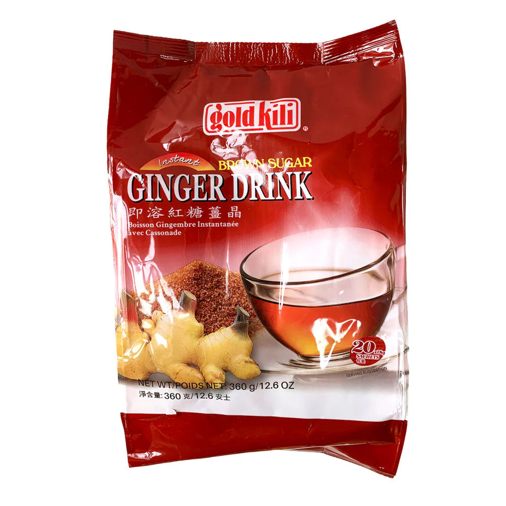 Gold Kili Instant BROWN SUGAR Ginger Drink (pkt) - 20x18g Sachets - BB: 18/04/2026