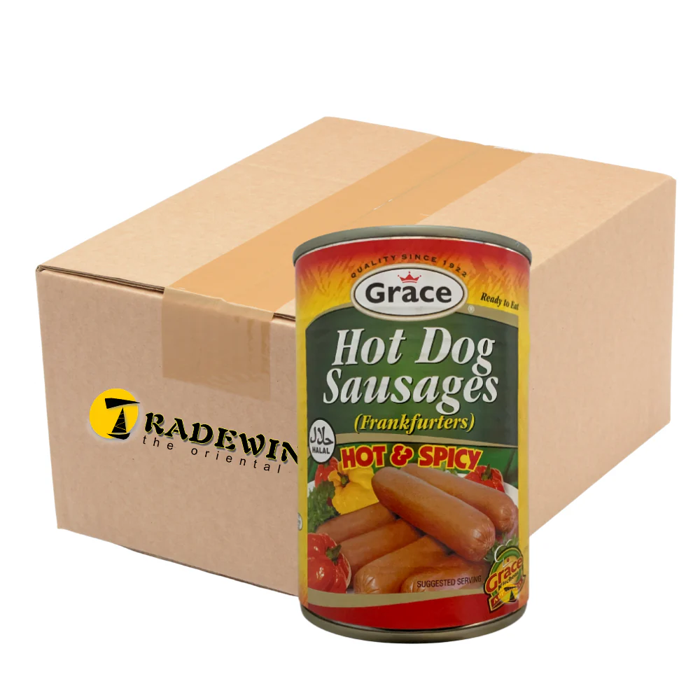 Grace Hot Dog Sausages Hot & Spicy (Chicken) - 12x400g