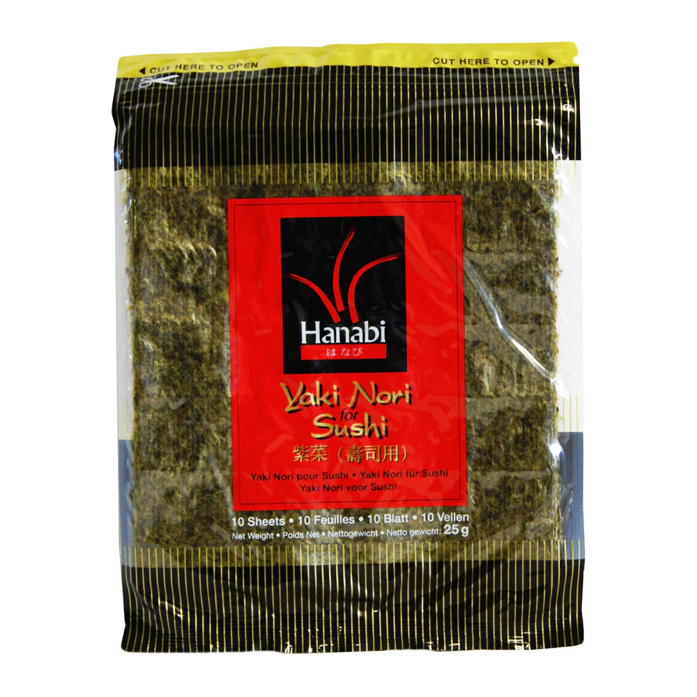 Hanabi Yaki Nori For Sushi (10 Seaweed Sheets) - 25g