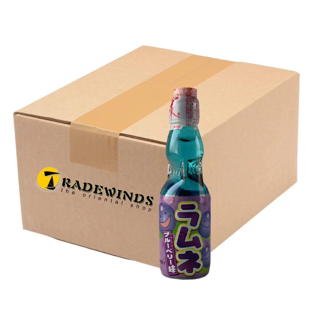 Hatakosen Blueberry Flavour Ramune - 18x200ml