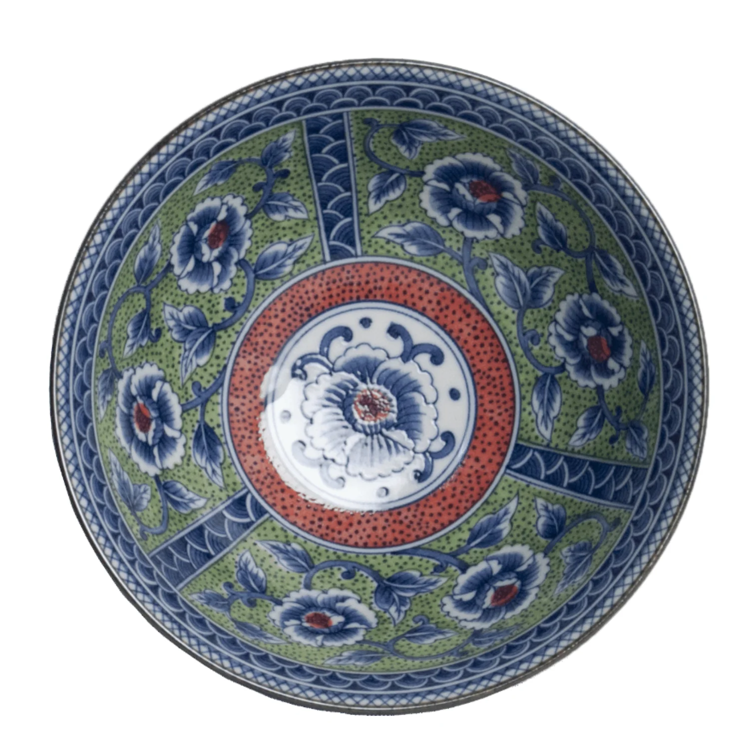 Japanese Flower Pattern Bowl - Ø18cm - Image 2