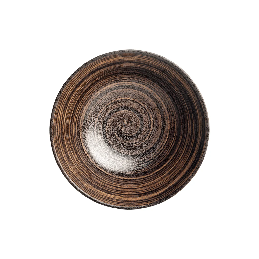 Japanese Uzu Brown Bowl - Ø22cm - Image 2