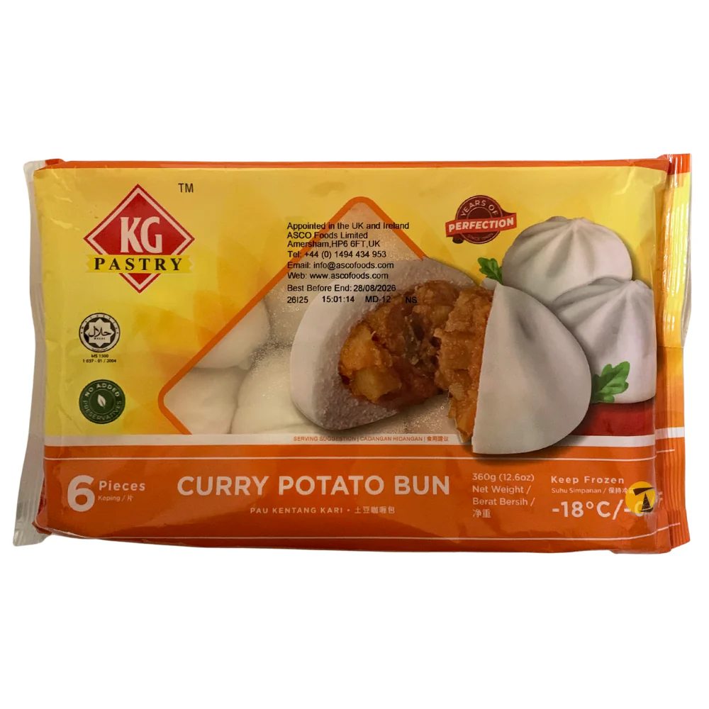 KG Pastry Curry Potato Bun - 6pcs - 360g [FROZEN]