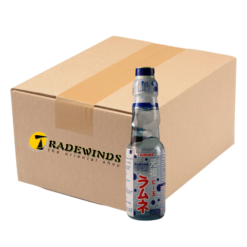 Kimura Ramune Carbonated Japanese Lemonade - 18x200ml