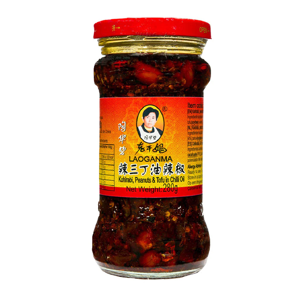 Lao Gan Ma Kohlrabi, Peanuts & Tofu in Chilli Oil - 280g