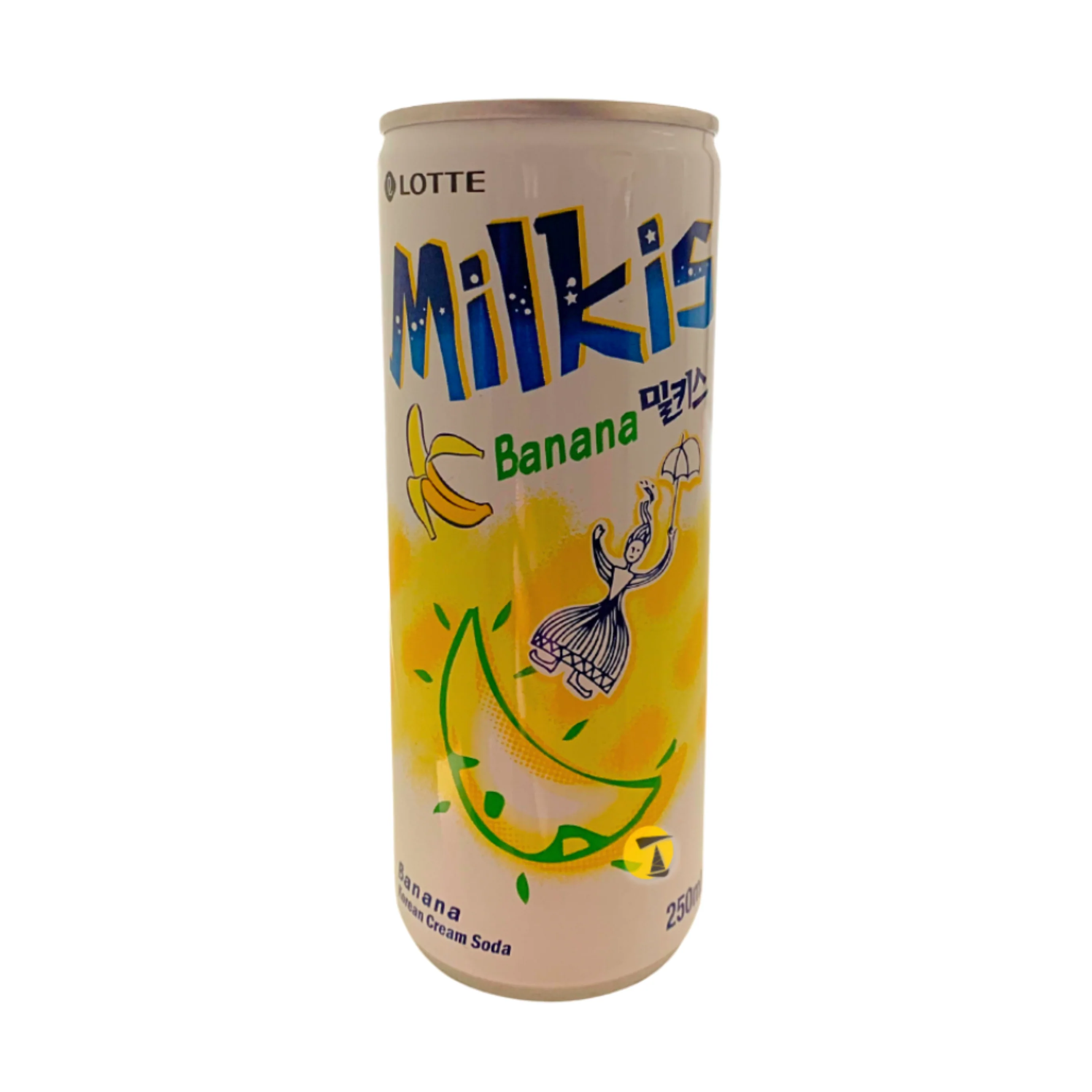 Lotte Milkis Banana Korean Cream Soda - 250ml - BB: 20/03/2026