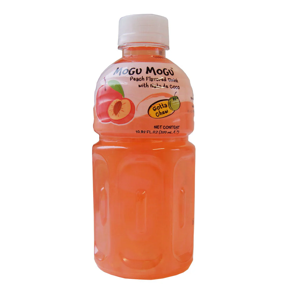 Mogu Mogu Peach Flavoured Drink with Nata de Coco - 6x320ml