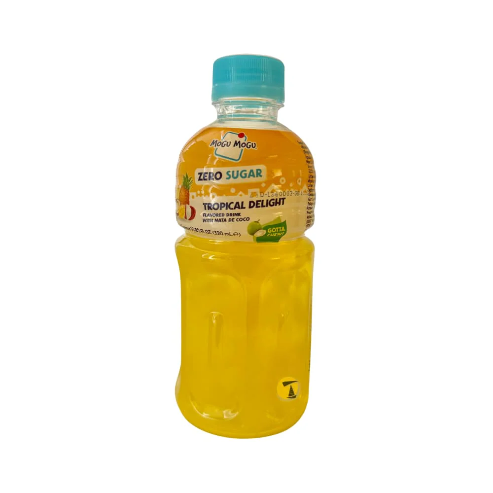 Mogu Mogu Zero Sugar Tropical Delight Flavoured Drink with Nata de Coco - 6x320ml