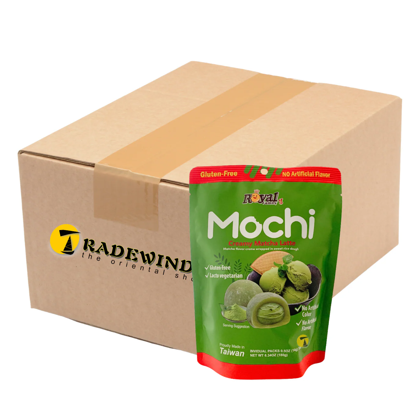 Royal Family Creamy Matcha Latte Mochi - 12x180g