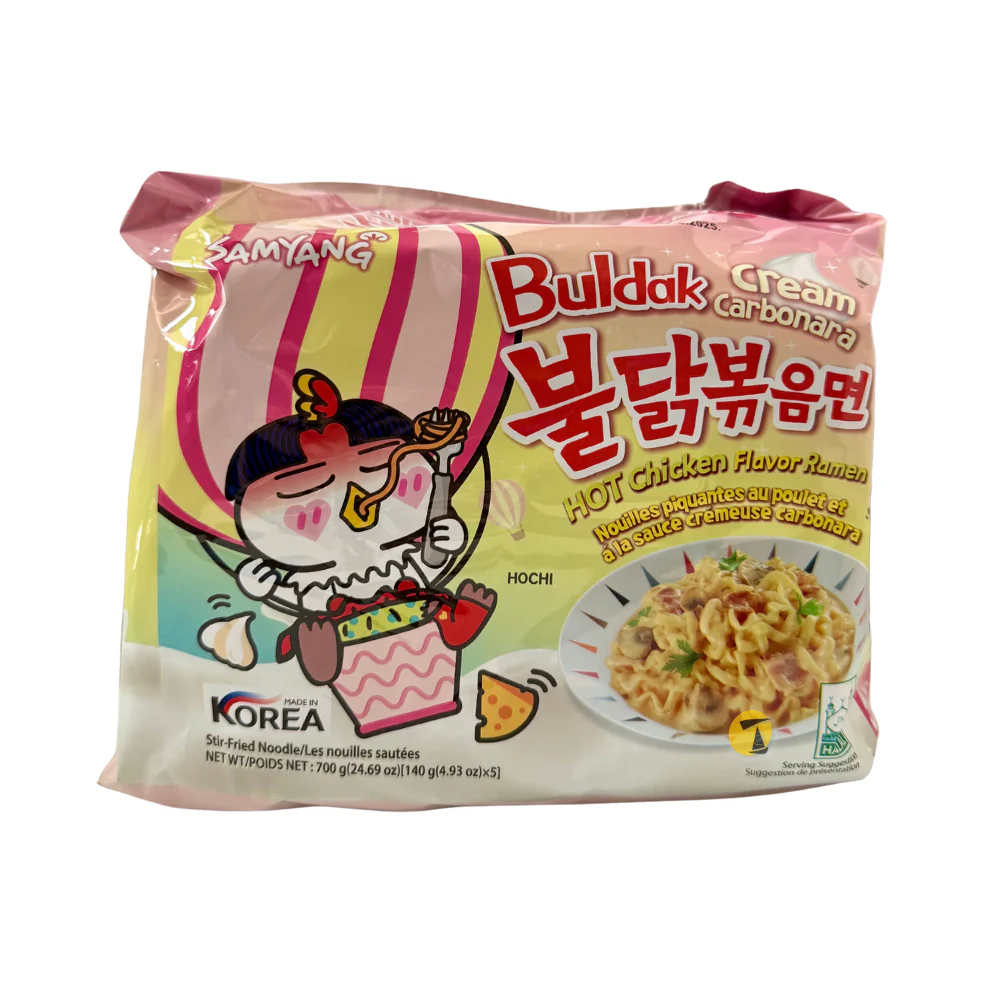 Samyang Cream Carbonara Hot Chicken Ramen Noodles - 5x140g