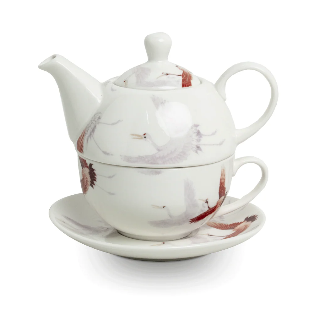 Tea-for-One Set - Cranes