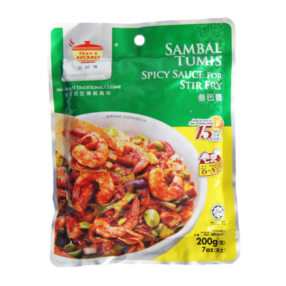 Tean's Gourmet Malaysian Stir Fry Sambal Tumis Sauce - 200g