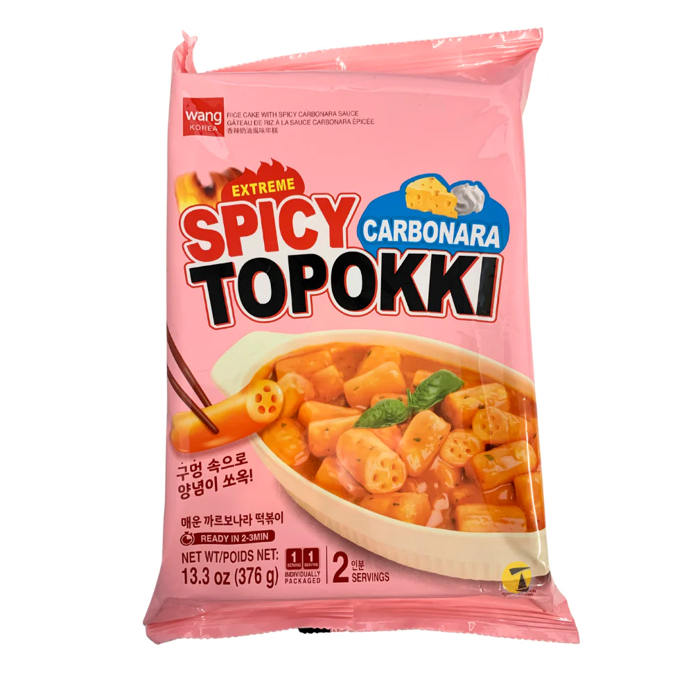 Wang Extreme Spicy Topokki Carbonara Rice Cake - 376g